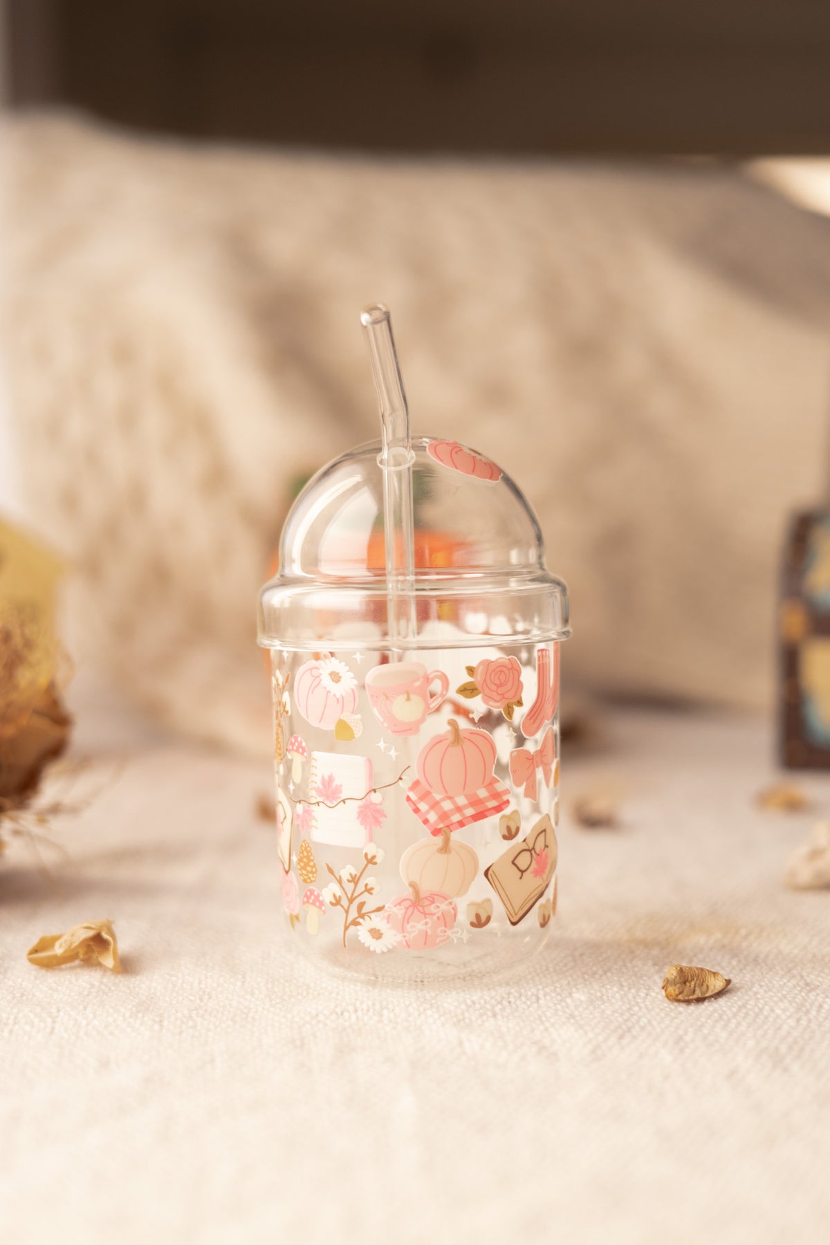 Pink pumpkin Ice Cup